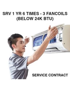 SERVICE CONTRACT SRV 1 YR 6 TIMES - 3 FANCOILS (BELOW 24K BTU)