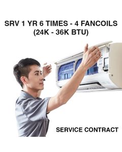 SERVICE CONTRACT SRV 1 YR 6 TIMES - 4 FANCOILS (24K - 36K BTU)