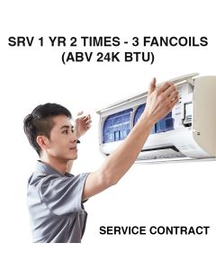 SERVICE CONTRACT SRV 1 YR 2 TIMES - 3 FANCOILS (ABV 24K BTU)