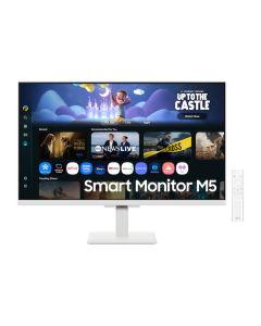 SAMSUNG 27" M5 M50F FHD FLAT SMART MONITOR (WHITE) LS27FM501EEXXS - C