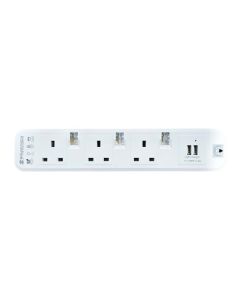 SOUND TEOH EXTENSION SOCKET PS-132U-3WAY-W/USB-2M