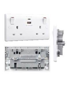 BRITISH GENERAL SOCKET W USBX2 822UAC-01