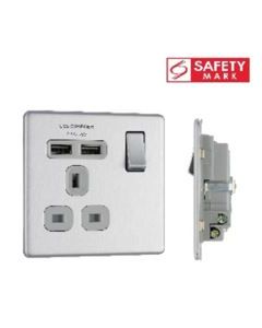 BRITISH GENERAL SOCKET W USBX2 FBS21U2G-01