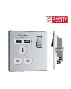 BRITISH GENERAL SOCKET W USBX2 FPC21U2W-01