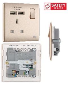 BRITISH GENERAL SOCKET W USBX2 PCCH21U2-01