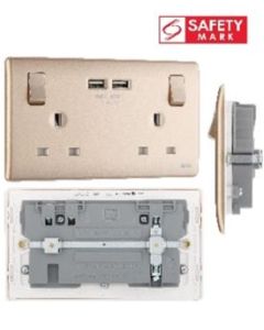 BRITISH GENERAL SOCKET W USBX2 PCCH22U3-01