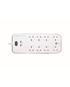 MASTERPLUG 8 SOCKET IN-LINE SRGSU83PW-MPA