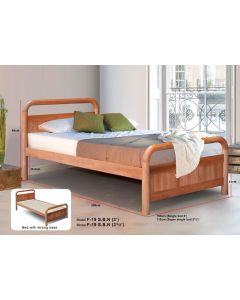 SOLID WOODEN BEDFRAME SINGLE F-19SBN-S-CHERRY