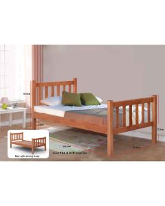 SOLID WOODEN BEDFRAME SINGLE F-24SBN-S-CHERRY