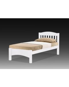 SOLID WOODEN BEDFRAME SINGLE F-50LT-S-WHITE