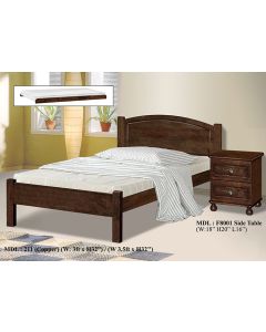 SOLID WOODEN BEDFRAME S/SINGLE F-211-SS-COPPER