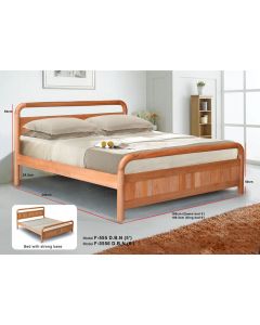 SOLID WOODEN BEDFRAME KING F-5556 DBN-K-CHERRY