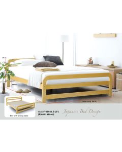 SOLID WOODEN BEDFRAME KING F-666 DB-K-RAMIN