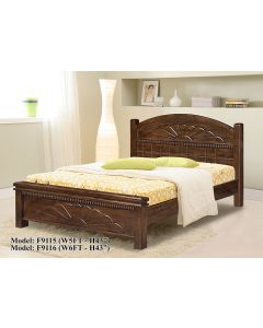 SOLID WOODEN BEDFRAME QUEEN F-9115-Q-CAPPUCINO