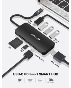MAZER HUB.C HDMI/3USB/USBC/LAN M-UC2MULTI4060-BK