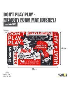 DISNEY MAT-DON'T PLAY PLAY DN-7225