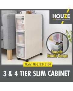 HOUZE SLIM CABINET MS-2183-BEIGE-3TIER