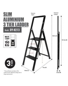 SLIM ALUM LADDER - 3 STEPS DY-8213