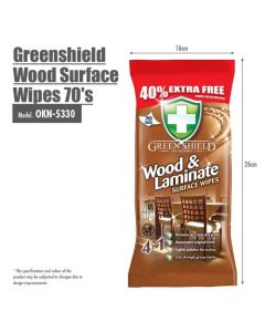 GREENSHIELD WOOD SURFACE WIPES OKN-5330