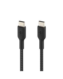 BELKIN USB-C/USB-C 1M BRADIED CABLE - BLACK CAB004BT1MBK