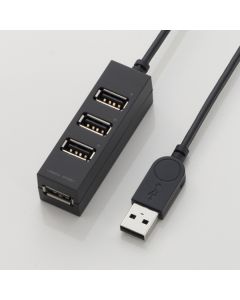 ELECOM USB-A 2.0/4PORT HUB U2H-A421BXBK
