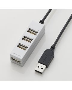 ELECOM USB-A 2.0/4PORT HUB U2H-A421BXWH