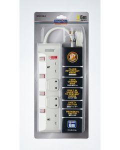 Morries 4Way Extension Cord 6M MS3244(6M)
