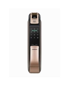 SAMSUNG PUSH PULL DIGITAL LOCK SHP-DP728-GOLD W HUB+ZWAVE MOD