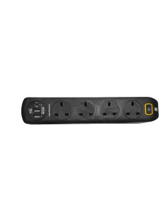 SOUND TEOH EXTENSION SOCKET MS-641-4WAY-W/USB-BLACK