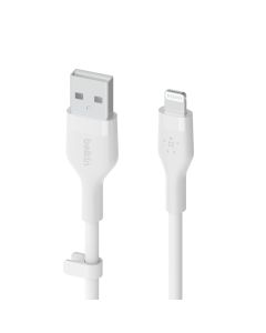 BELKIN USB-A/MFI 1M SILICONE CABLE - WHITE CAA008BT1MWH
