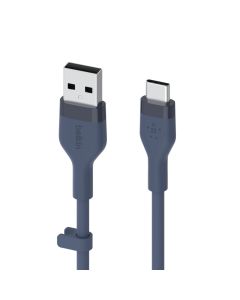 BELKIN USB-A/USB-C 1M SILICONE CABLE - BLUE CAB008BT1MBL