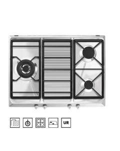 SMEG GAS HOB-3 BURNER SRV573XG-LPG