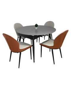 ELLAND + FROME 5PC DINING SET DT T20-14 + DC C008B (1+4)