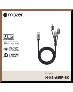 MAZER 3-IN-1 1.0M CABLE M-KS-A95P-BK