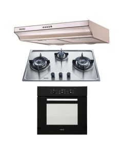 TECNO HOB, HOOD, OVEN PACKAGE TS-7633TRSV-LPG-TH978T-TBO630