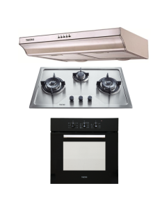 TECNO HOB, HOOD, OVEN PACKAGE TS-8633TRSV-LPG-TH978T-TBO630