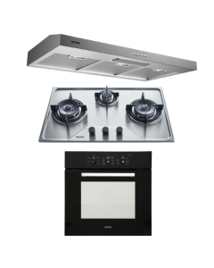 TECNO HOB, HOOD, OVEN PACKAGE TS-7633TRSV-LPG-TCH9010TL-TBO630