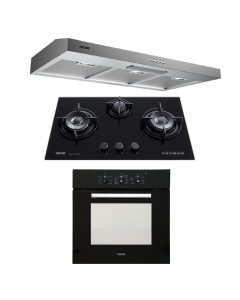 TECNO HOB, HOOD, OVEN PACKAGE T-733TRSV-LPG-TCH9010TL-TBO630