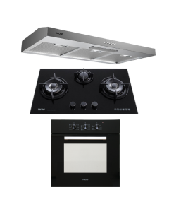 TECNO HOB, HOOD, OVEN PACKAGE T-733TRSV-PUB-TCH9010TL-TBO630