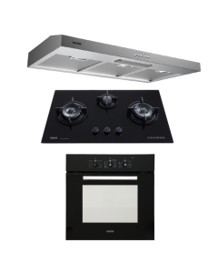 TECNO HOB, HOOD, OVEN PACKAGE T-833TRSV-PUB-TCH9010TL-TBO630