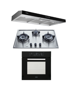 TECNO HOB, HOOD, OVEN PACKAGE TS-7633TRSV-LPG-TCH9011TL-TBO630