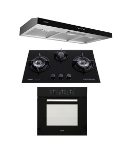 TECNO HOB, HOOD, OVEN PACKAGE T-733TRSV-PUB-TCH9011TL-TBO630