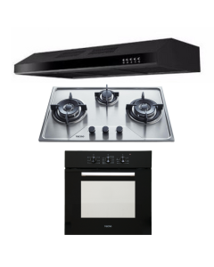 TECNO HOB, HOOD, OVEN PACKAGE TS-7633TRSV-LPG-TCH901BK-TBO630