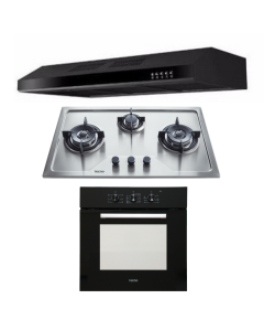 TECNO HOB, HOOD, OVEN PACKAGE TS-8633TRSV-PUB-TCH901BK-TBO630