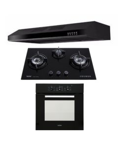 TECNO HOB, HOOD, OVEN PACKAGE T-733TRSV-PUB-TCH901BK-TBO630