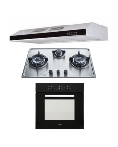 TECNO HOB, HOOD, OVEN PACKAGE TS-7633TRSV-LPG-TCH901SS-TBO630