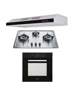 TECNO HOB, HOOD, OVEN PACKAGE TS-8633TRSV-LPG-TCH901SS-TBO630