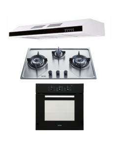 TECNO HOB, HOOD, OVEN PACKAGE TS-7633TRSV-PUB-TCH901WH-TBO630