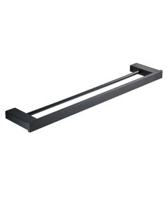HOUSS DOUBLE TOWEL BAR HSBK-2131-SS304-BLACK-600MM