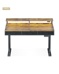 SINGLE MOTOR ADJUSTABLE TABLE-120-RUSTIC BROWN S-A004-120-MAP